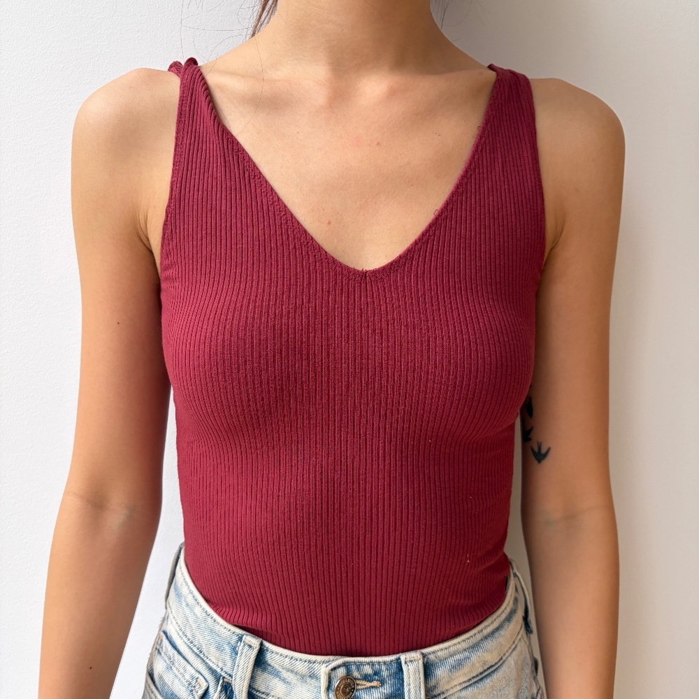 Red Fitted BodySuit
